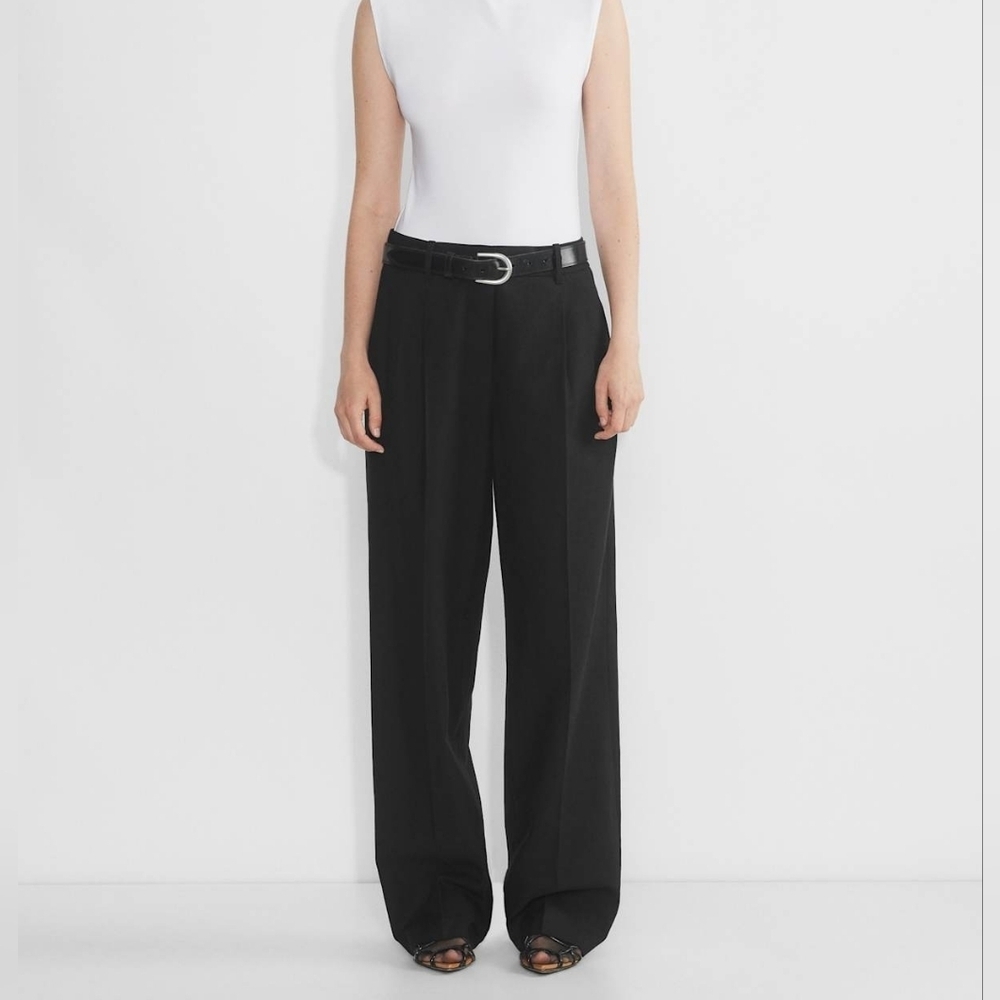 Wilfred The Effortless Trouser Wide Leg Pants In Black Size 16 Women's